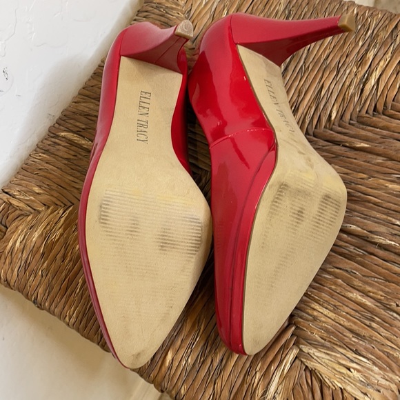 New Ellen Tracy red heels shoes Cody size 6 6M 🌵 - Picture 6 of 8